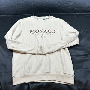 Ricky Singh Mens M Beige Monaco Yacht Club Sweatshirt
